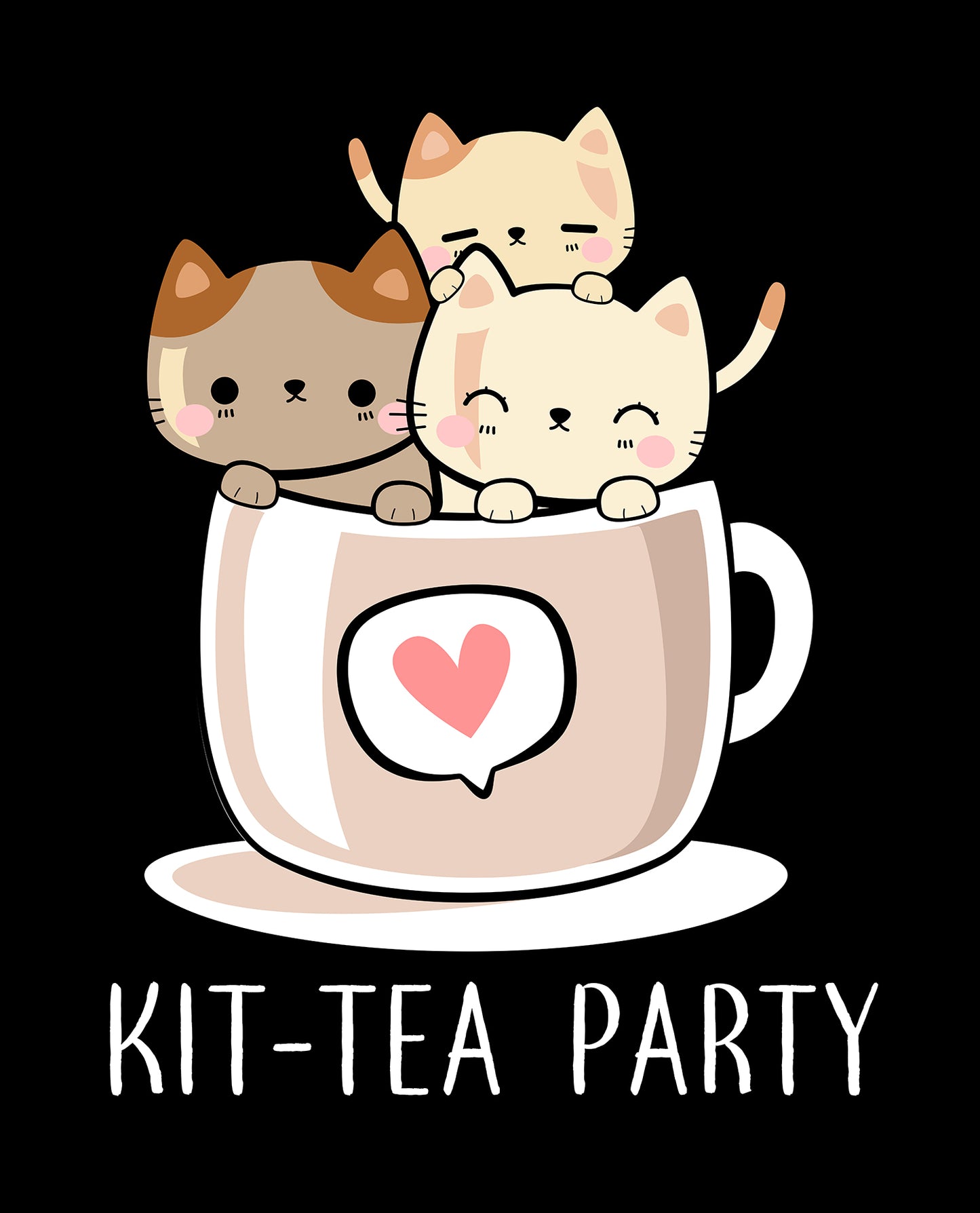 KIT TEA PARTY WOMENS CAT LOVE TSHIRT