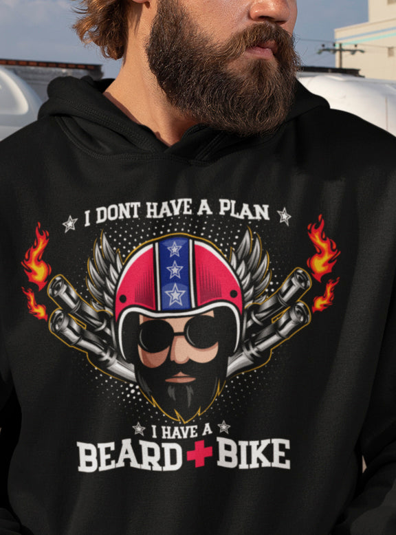 BEARD + BIKE RIDERS UNISEX HOODIE