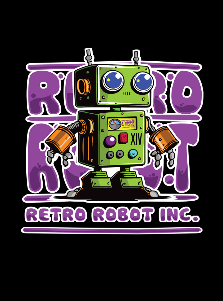 RETRO ROBOT UNISEX OVERSIZED TSHIRT