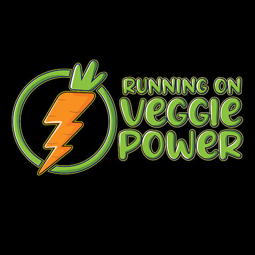 "RUNNING ON VEGGIE POWER" UNISEX TSHIRT