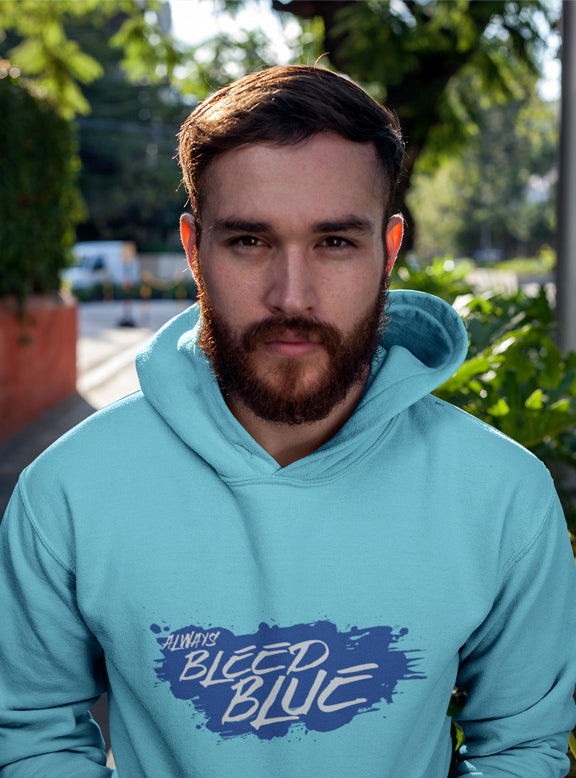 BLEED BLUE UNISEX HOODIE