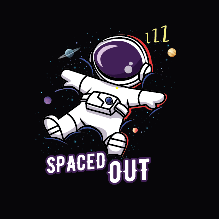 ASTRONAUT SPACED OUT FUNNY UNISEX TSHIRT