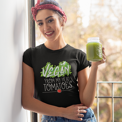 VEGAN FROM MY HEAD TOMATOES UNISEX TSHIRT