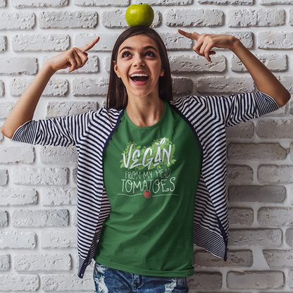 VEGAN FROM MY HEAD TOMATOES UNISEX TSHIRT