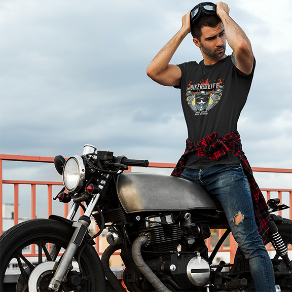 BIKER FOR LIFE UNISEX TSHIRT