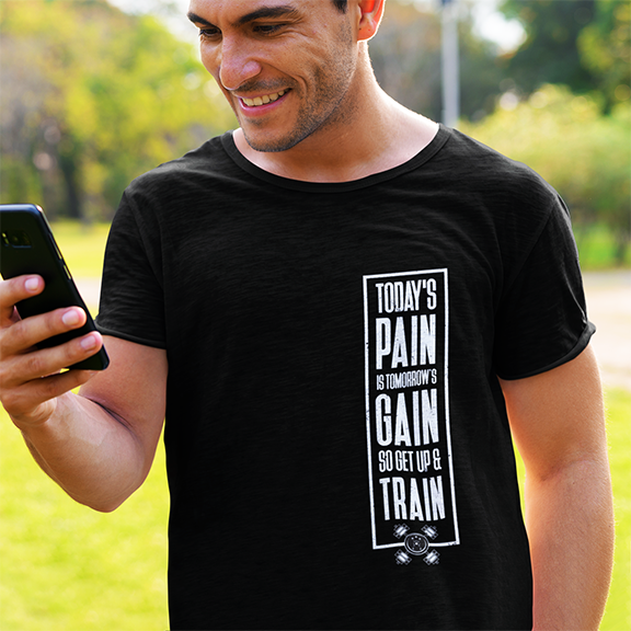 PAIN GAIN TRAIN UNISEX GYM TSHIRT