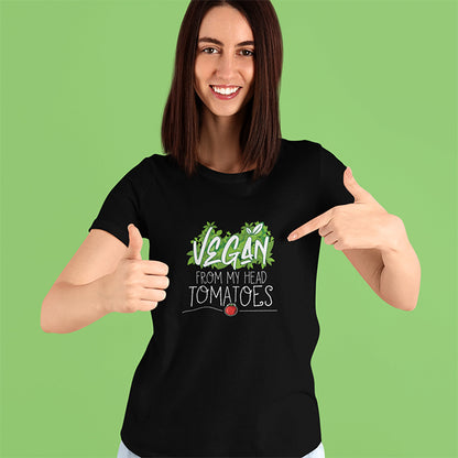 VEGAN FROM MY HEAD TOMATOES UNISEX TSHIRT