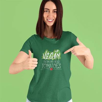 VEGAN FROM MY HEAD TOMATOES UNISEX TSHIRT