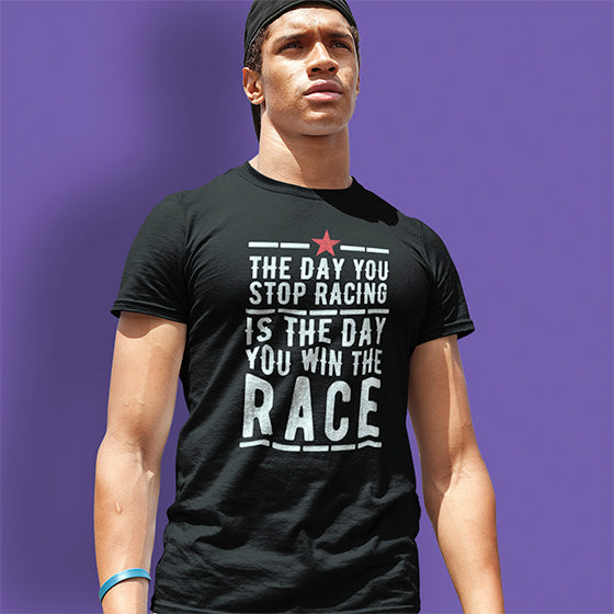 WINNING THE RACE UNISEX TSHIRT