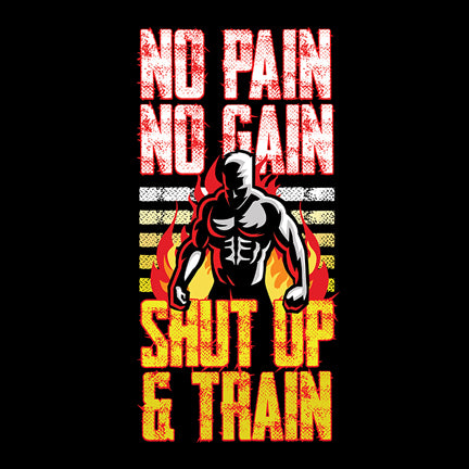 NO PAIN NO GAIN GYM MENS TSHIRT