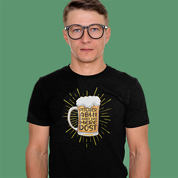 PITCHER BAAKI HAI FUNNY UNISEX TSHIRT