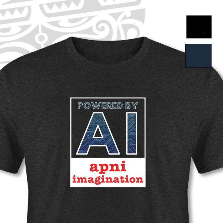 POWERED BY AI FUNNY UNISEX TSHIRT