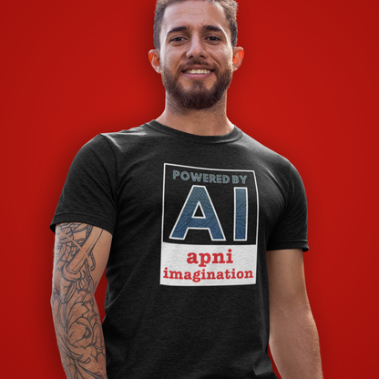 POWERED BY AI FUNNY UNISEX TSHIRT