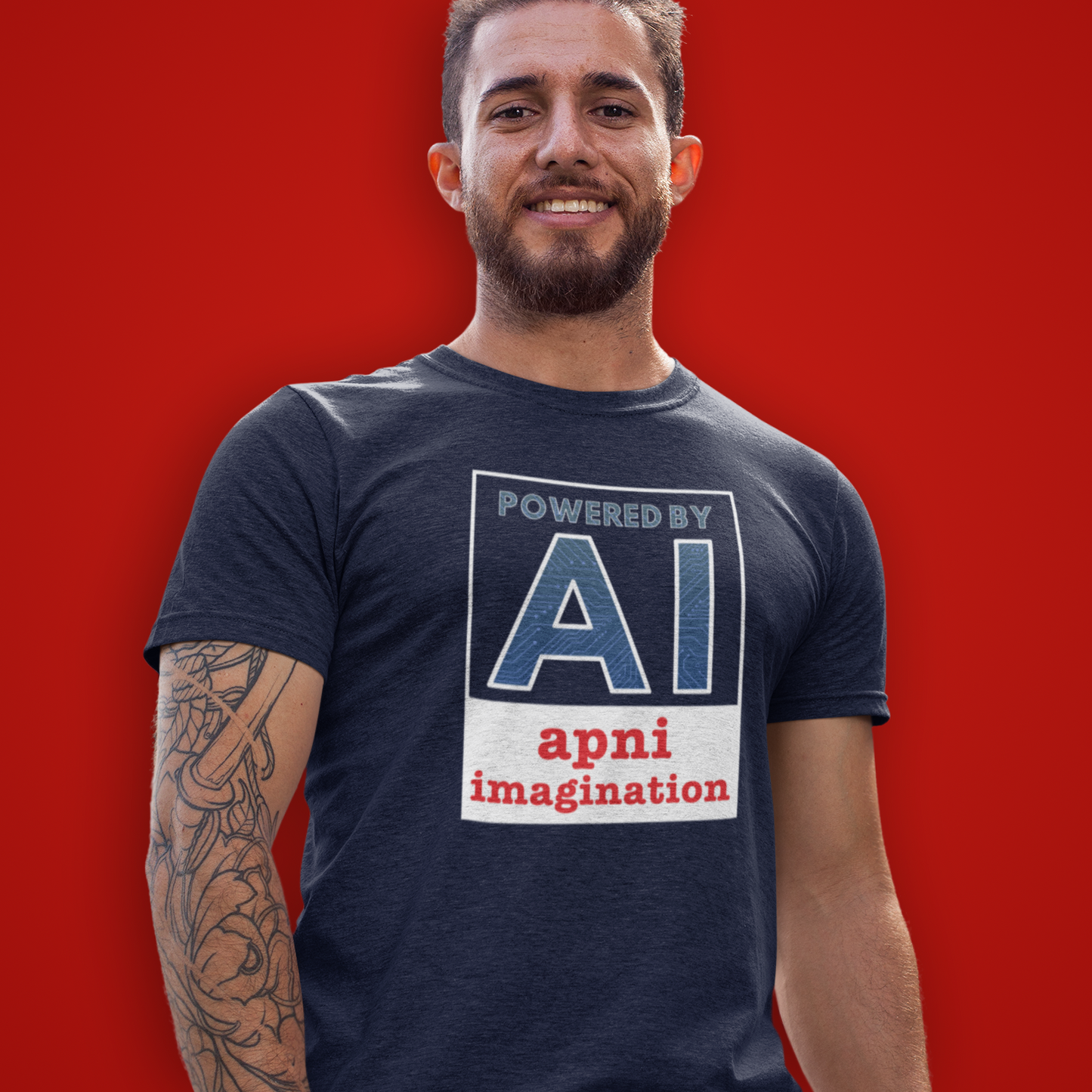 POWERED BY AI FUNNY UNISEX TSHIRT