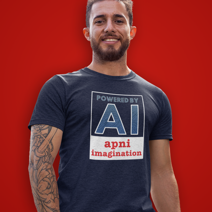 POWERED BY AI FUNNY UNISEX TSHIRT