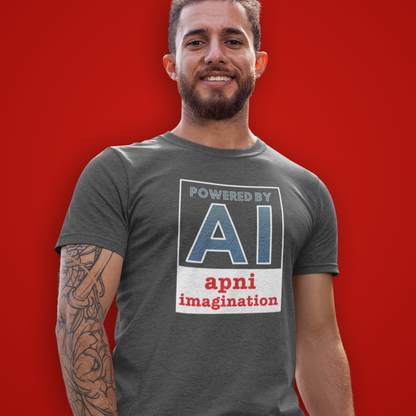 POWERED BY AI FUNNY UNISEX TSHIRT