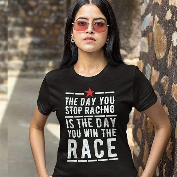 WINNING THE RACE UNISEX TSHIRT