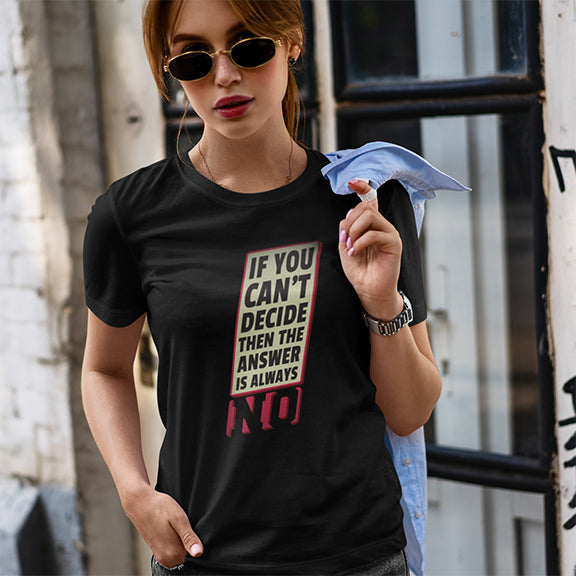 "THE ANSWER IS NO" UNISEX TSHIRT