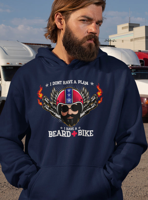 BEARD + BIKE RIDERS UNISEX HOODIE