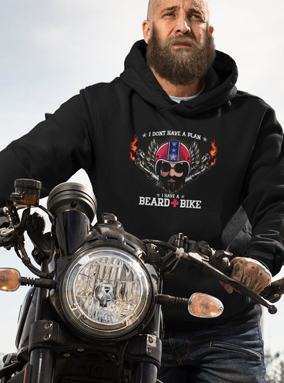 BEARD + BIKE RIDERS UNISEX HOODIE