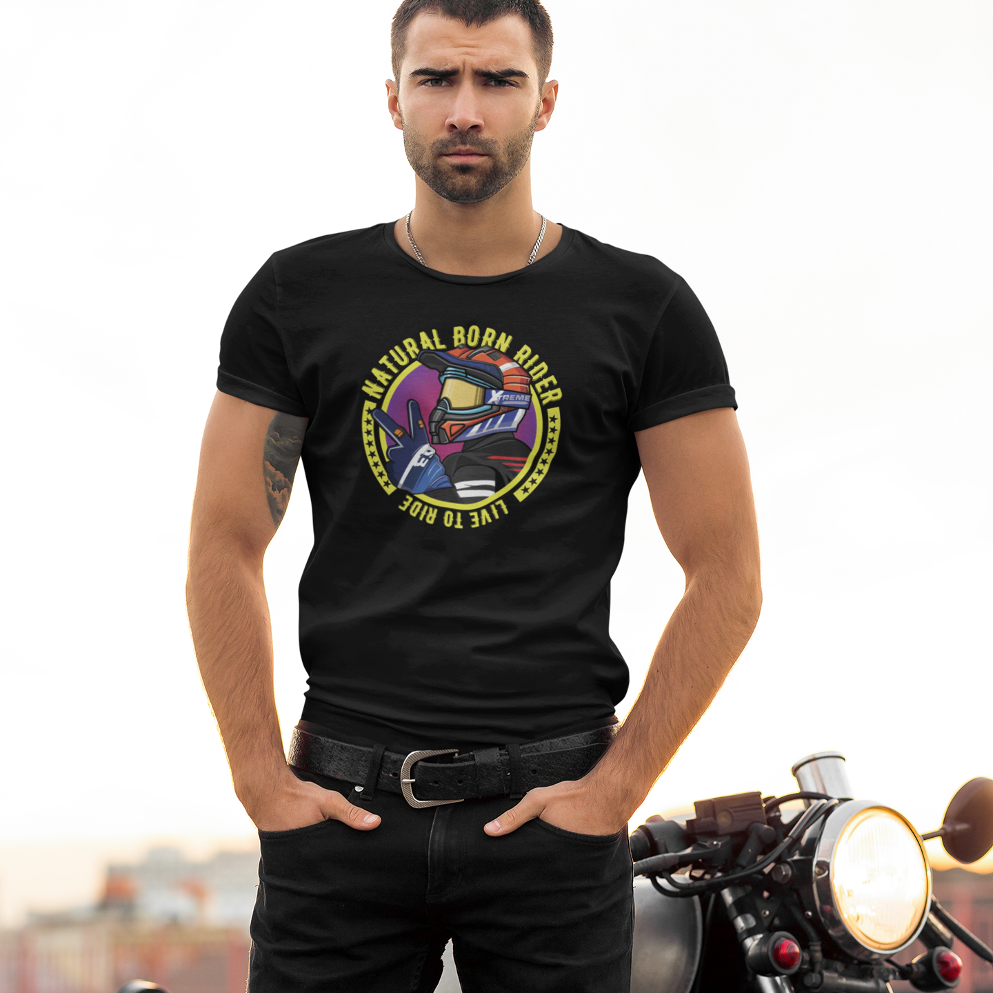 NATURAL BORN RIDER UNISEX TSHIRT