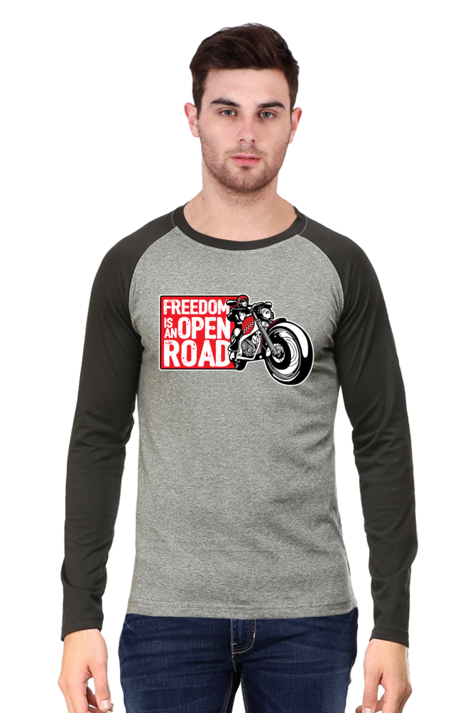 OPEN ROAD BIKERS RAGLAN MENS TSHIRT