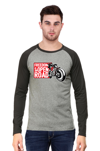 OPEN ROAD BIKERS RAGLAN MENS TSHIRT