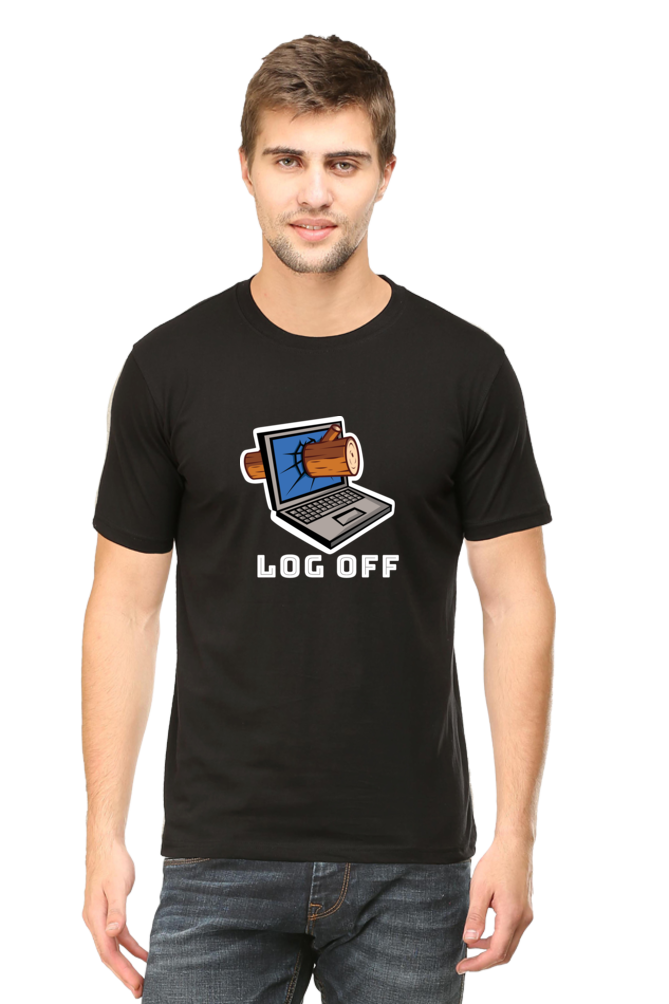 LOG OFF FUNNY UNISEX TSHIRT