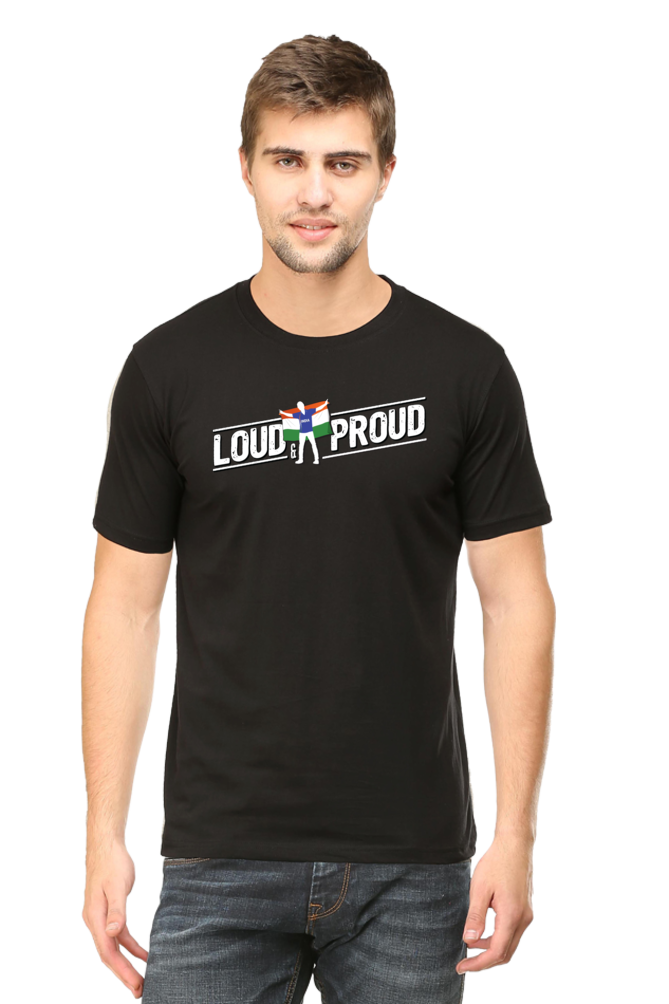 "LOUD AND PROUD" INDIAN CRICKET UNISEX TSHIRT