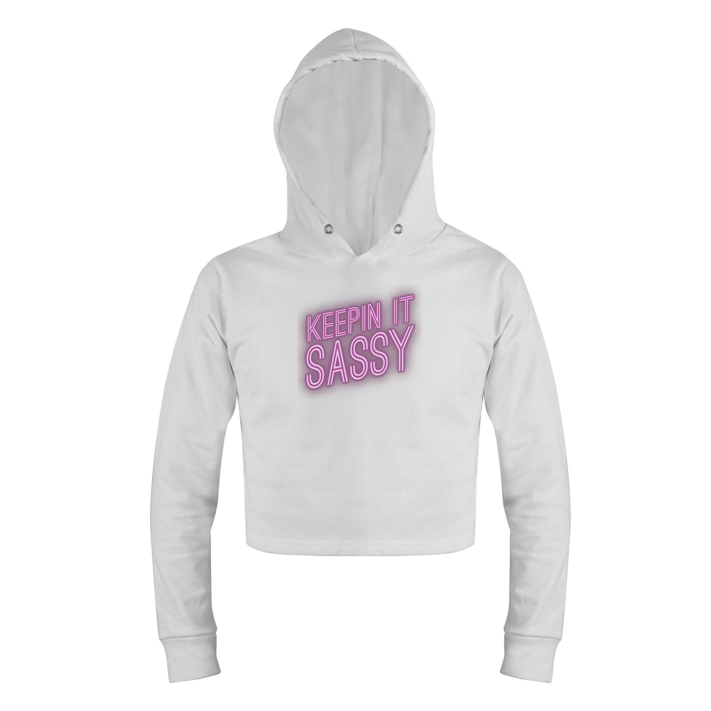 KEEPIN IT SASSY WOMENS CROP HOODIE