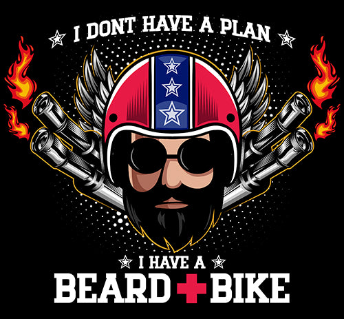 BEARD+BIKE UNISEX TSHIRT