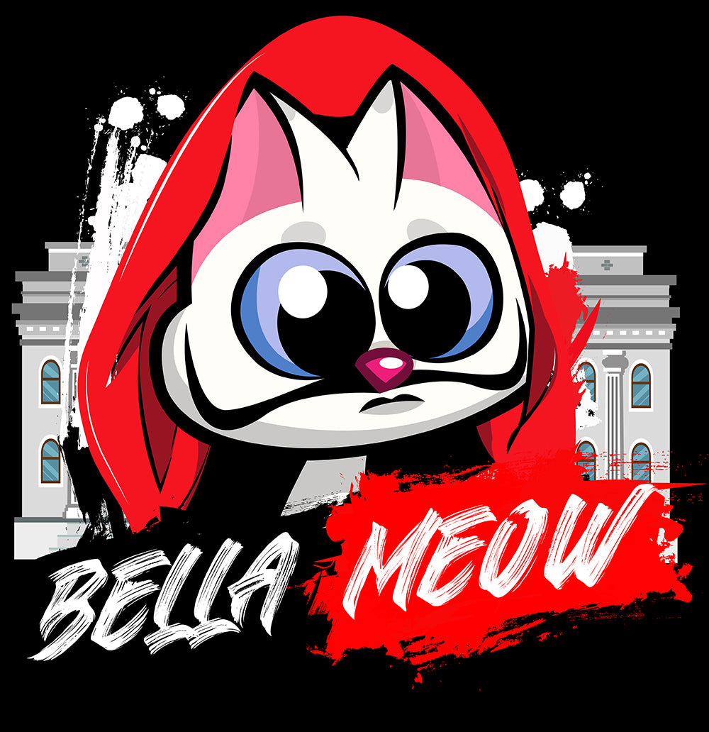 BELLA MEOW (MONEY HEIST INSPIRED) CAT UNISEX TSHIRT