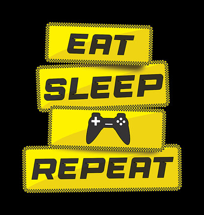 EAT SLEEP GAME REPEAT UNISEX TSHIRT