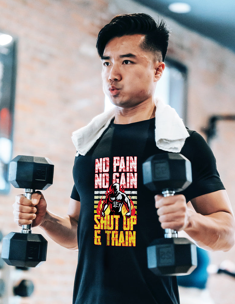 NO PAIN NO GAIN GYM MENS TSHIRT