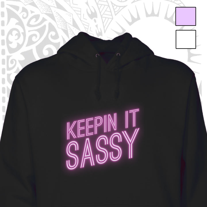 KEEPIN IT SASSY WOMENS CROP HOODIE