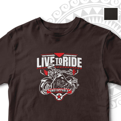 LIVE TO RIDE UNISEX TSHIRT