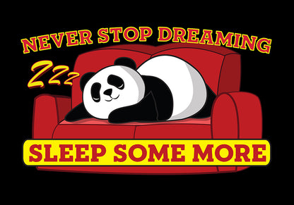 PANDA DREAMS FUNNY UNISEX TSHIRT