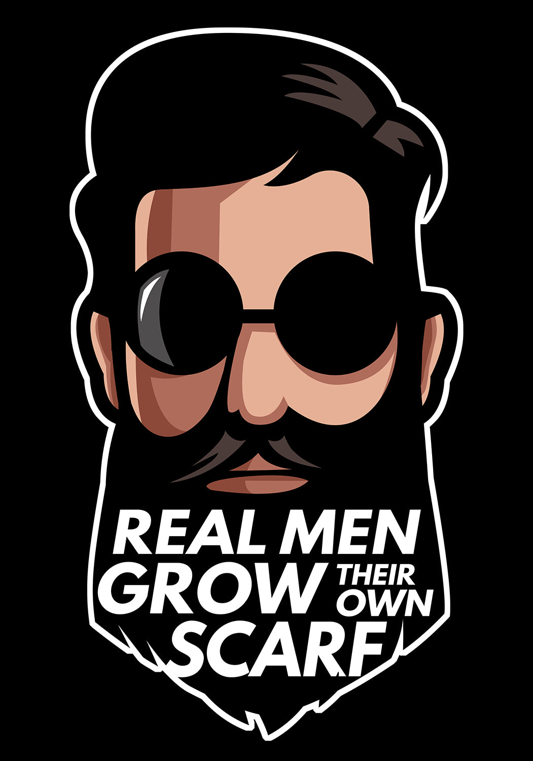 REAL MEN  BEARD UNISEX TSHIRT