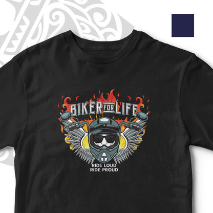 BIKER FOR LIFE UNISEX TSHIRT