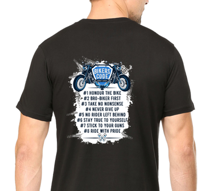 BIKERS CODE BACKPRINT TSHIRT