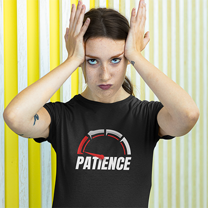 RUNNING OUT OF PATIENCE FUNNY UNISEX TSHIRT