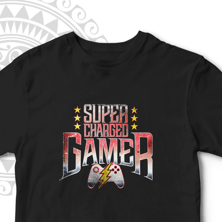 SUPER CHARGED GAMER UNISEX TSHIRT